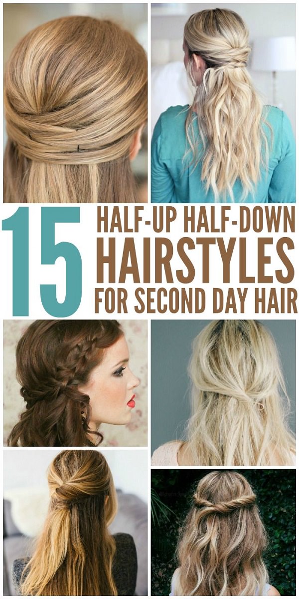 Easy Half Up Half Down Hairstyles Straight Hair Top 10 Half Up Half