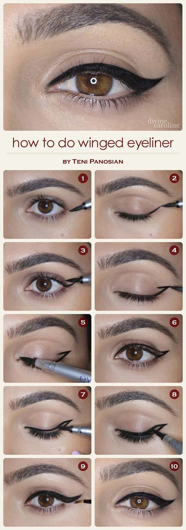 37 Winged Eyeliner Tutorials Fashion Daily 