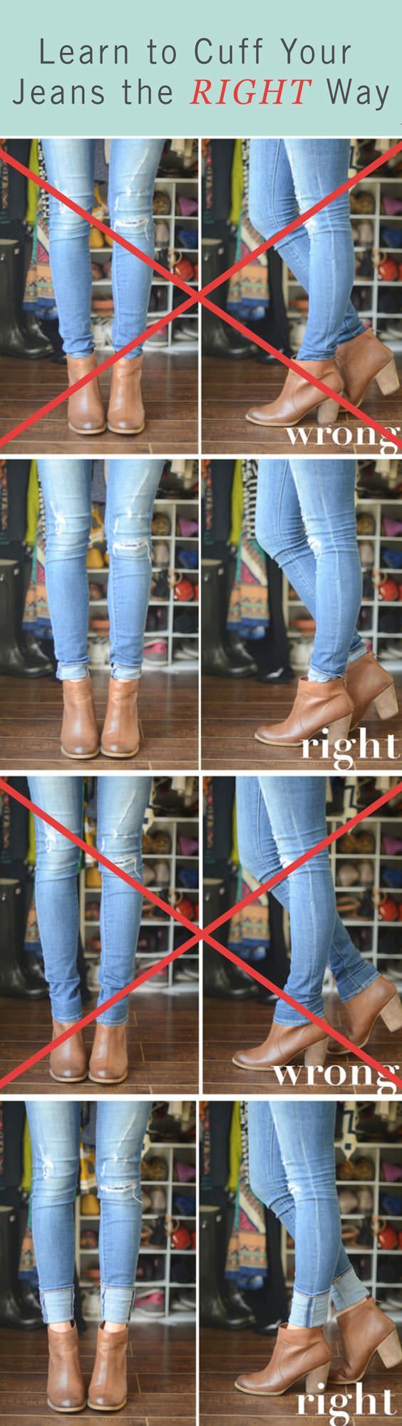 how to cuff your jeans with ankle boots