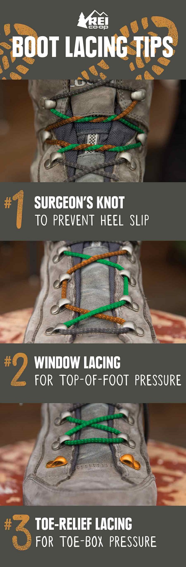 Learn these simple Lacing techniques to prevent heel slipping, reduce the pressure point and toe pain. Check out!