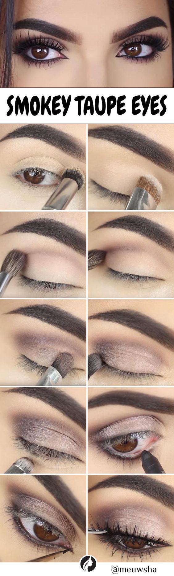 This step by step Smokey Taupe Eye Makeup DIY is perfect and can be followed easily. Check out!