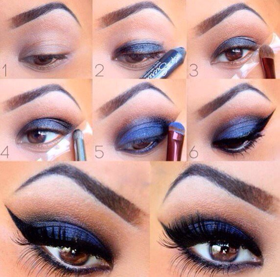 Metallic-Blue-Eye-Makeup-Idea