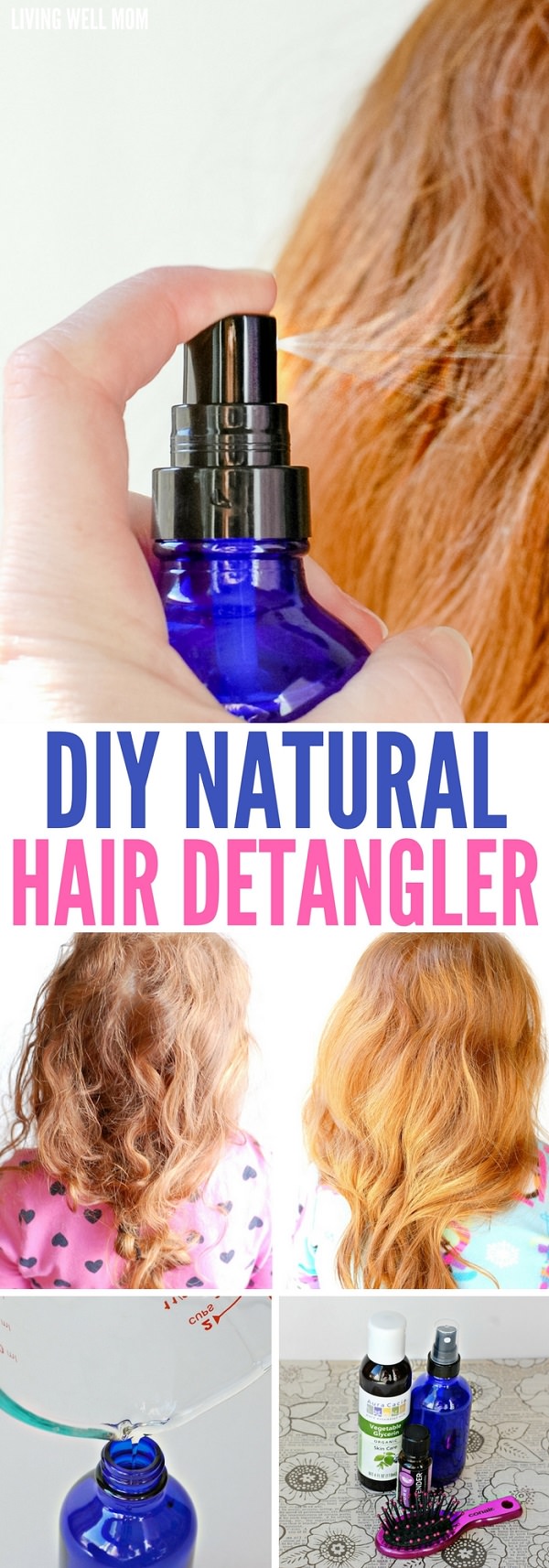 With just 3 ingredients, including essential oils, this DIY Hair Detangler will save you from hair nightmare naturally!