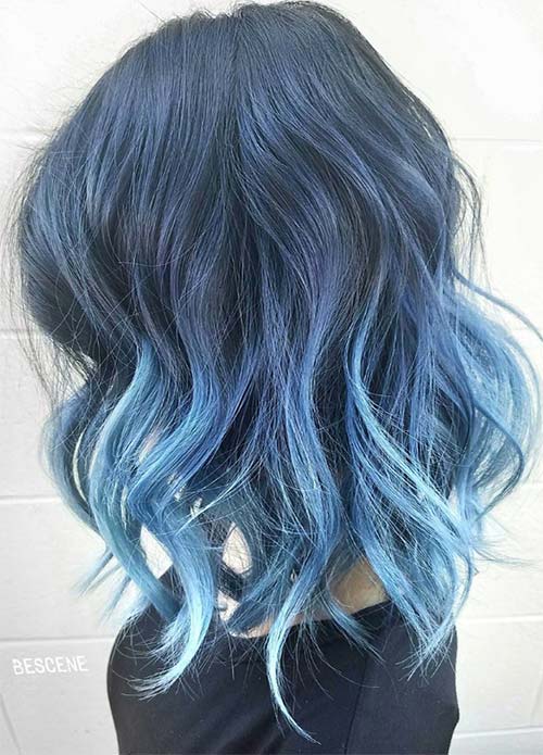 50 Magically Blue Denim Hair Colors You Will Love - Fashion Daily