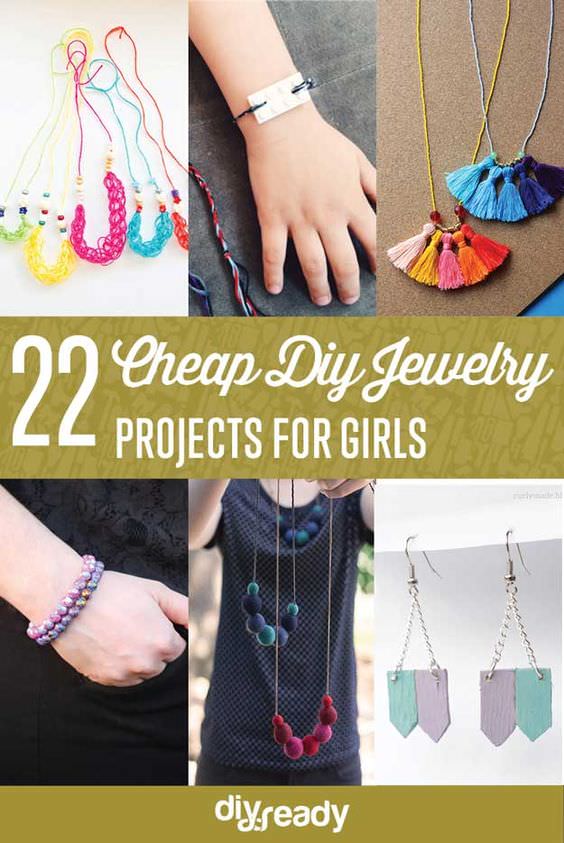 Looking for cheap DIY jewelry projects? If you need some DIY projects that your girls will love, this list will help you out. Make DIY jewelry from upcycled materials that still looks amazing!