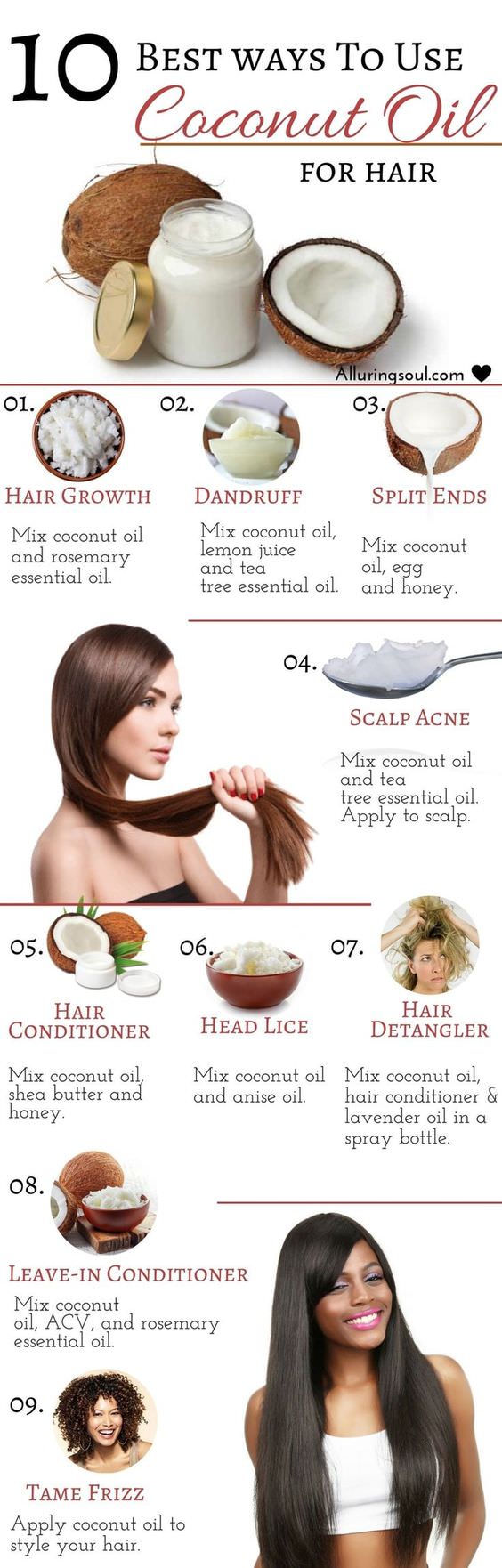 Coconut oil for hair is the best oil to provide proper nourishment for hair growth, dandruff, and every hair woes. Check out 10 best ways to use coconut oil.